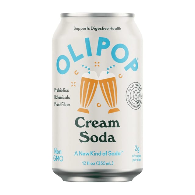 OLIPOP Cream Soda Can.
