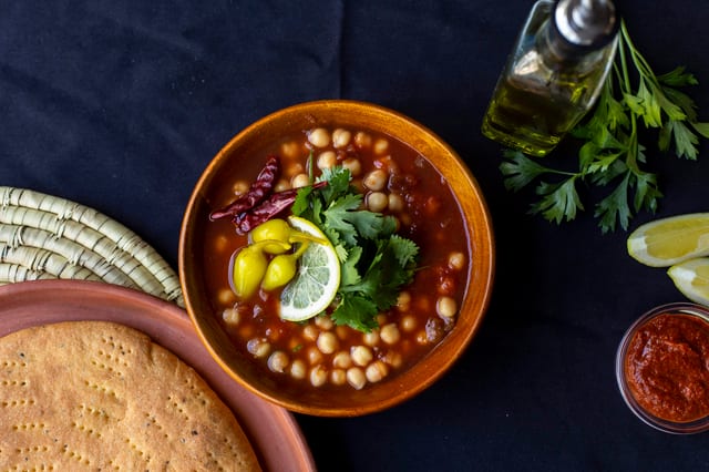 Dobara Spicy Garbanzo Soup.