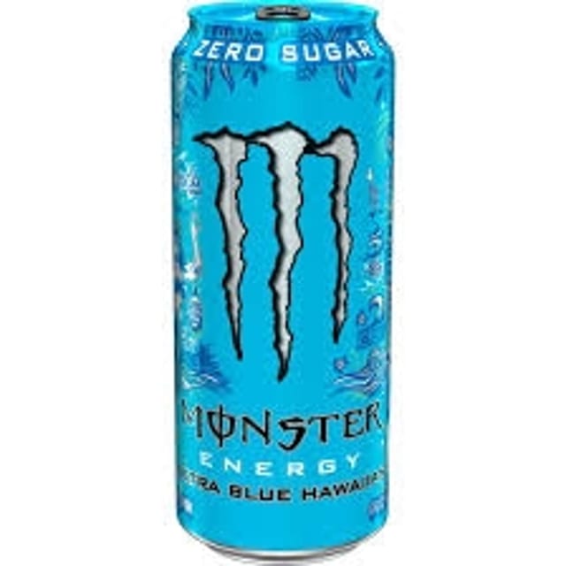 Monster Ultra Blue Hawaiian Zero Sugar.